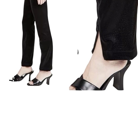 Good American The Croc Exec Black High Waist Faux Leather
Pants SZ 4 - Picture 2 of 16